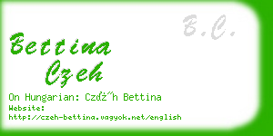 bettina czeh business card